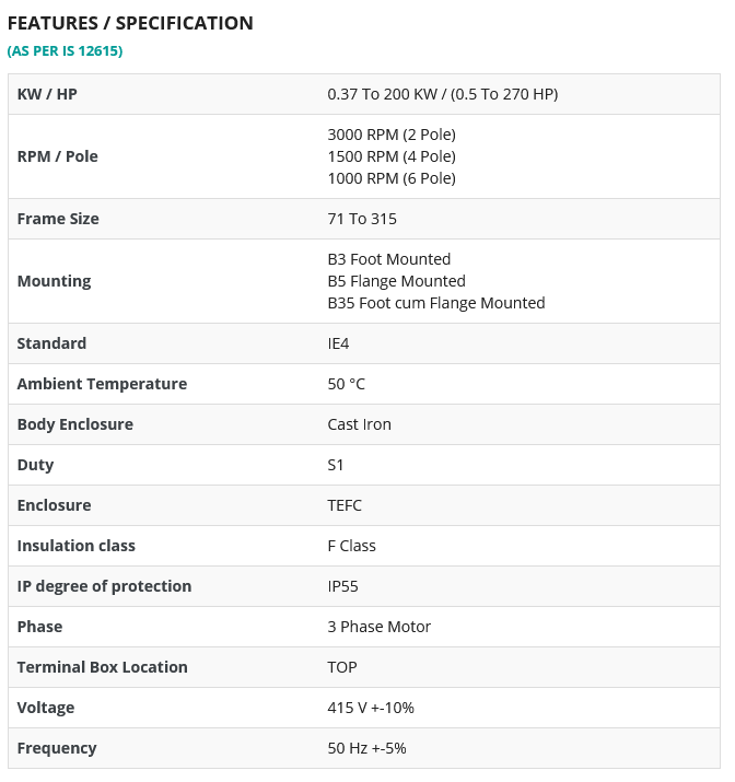 Siemens IE4 Motors
                                    